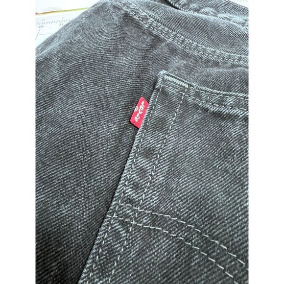 Levis Men's 550 Black Denim Jeans W50 L34 Relaxed Fit Cotton VG++ - Picture 3 of 10